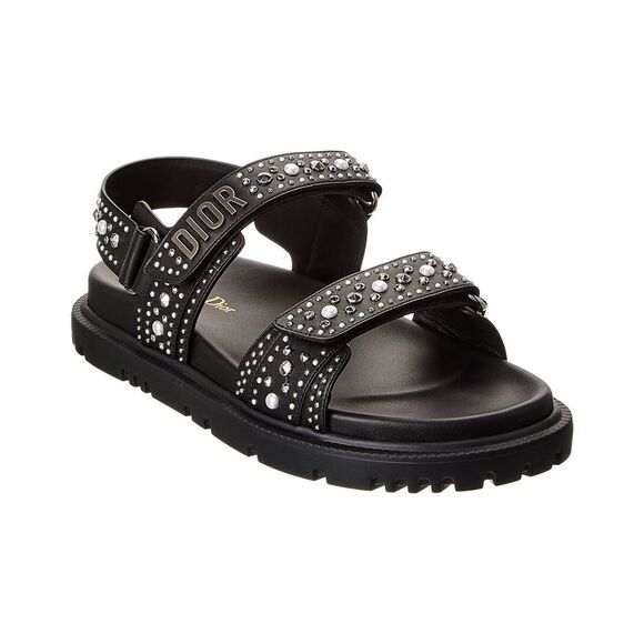 Dior Dioract Leather Sandal, Black - Picture 1 of 5